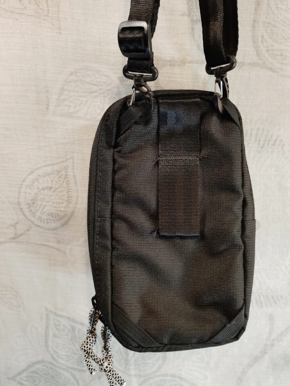 Men's Black Compact Messenger Crossbody Bag